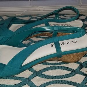 Women's aqua blue sandals